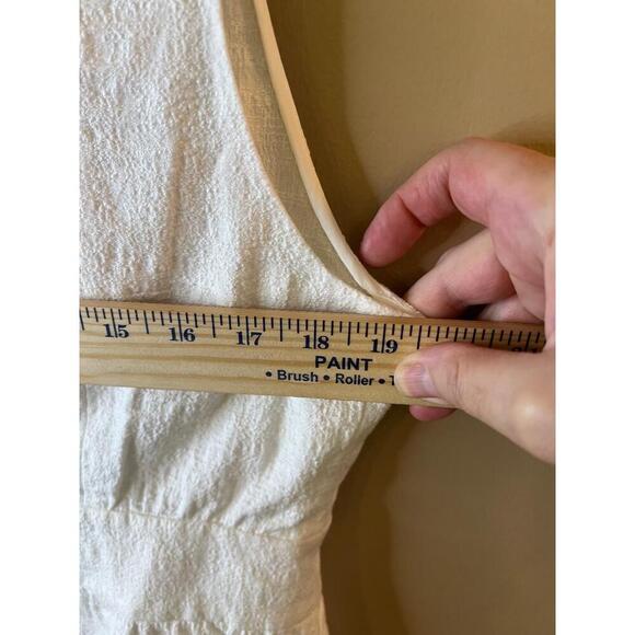 DIANE von FURSTENBERG DVF Gavyn Vest Cotton White Textured SingleButton Size 12 - Picture 8 of 10